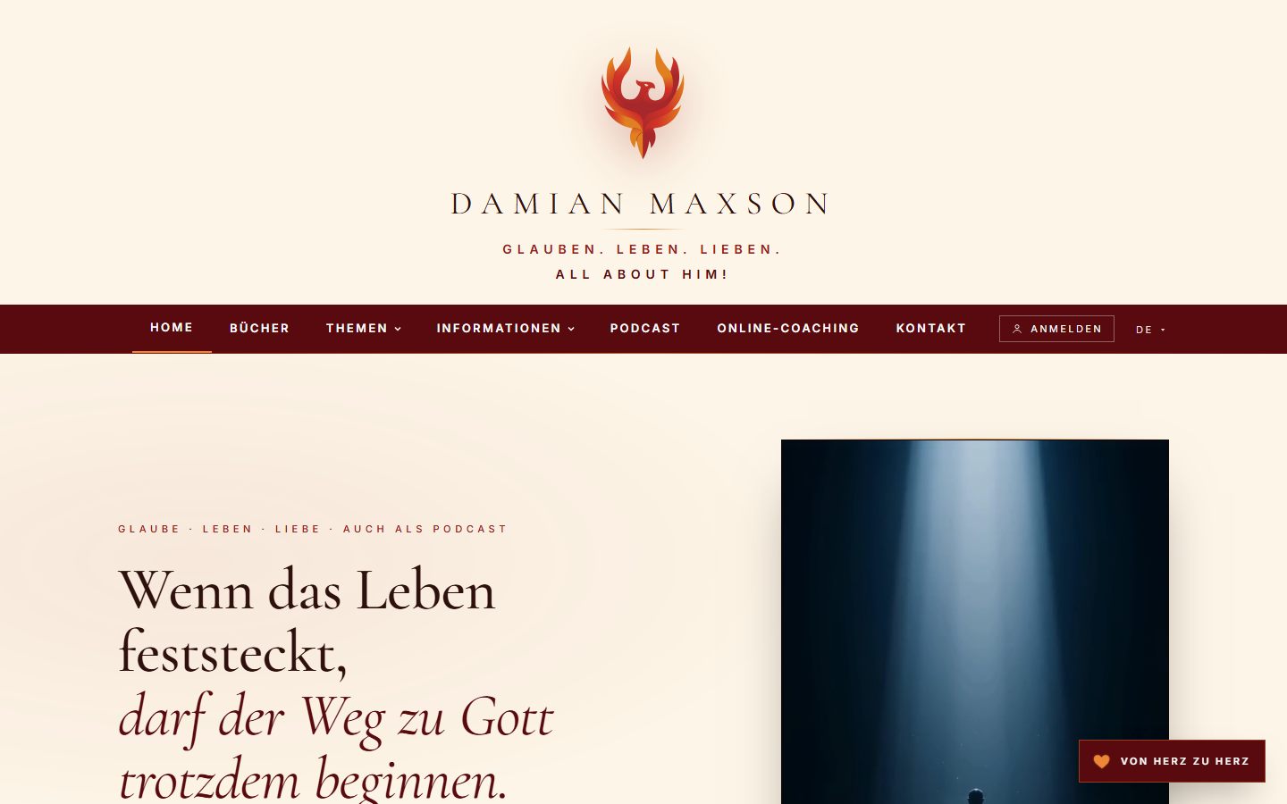 Website Damian Maxson — Plattform & Coaching
